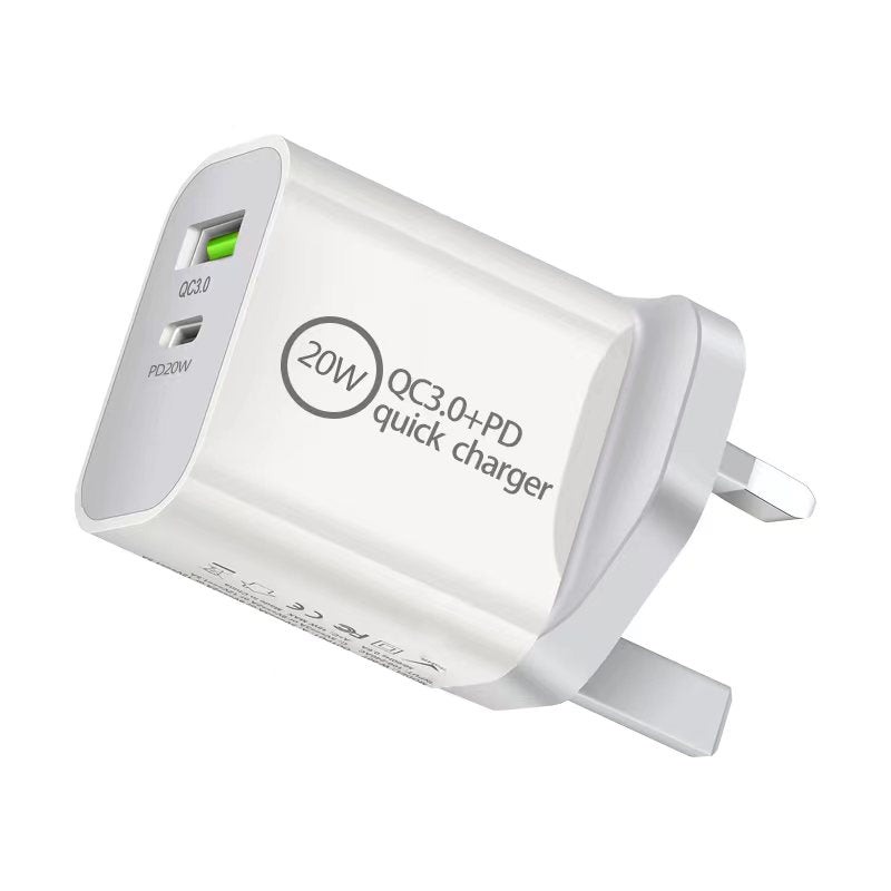 Maxguard-Veloce Series PD 20W Dual Ports Fast Wall Charger Adapter(PD+QC3.0)