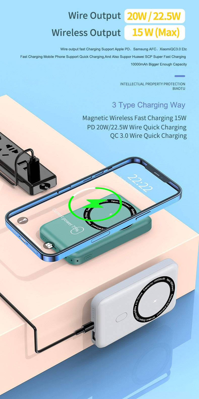 Maxguard Veloce-Series Magetic Wireless PowerBank 10000mah (3 Variants)