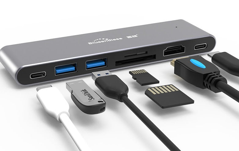 Maxguard Rayo-Series 7 In 1 Hub Dual  USB-C For  Macbook(Thunderbolt 3)