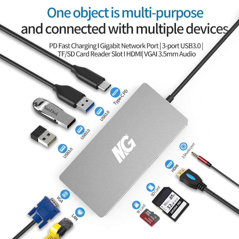 Maxguard Rayo-Series 10 In 1 USB-C Hub