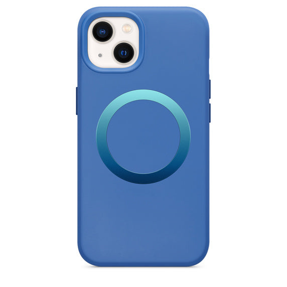 Maxgaurd Efficiente-Series iPhone 13  Magnetic Liquid Silicone case(Dark Blue)