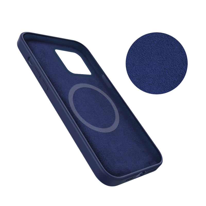 Maxgaurd Efficiente-Series iPhone 13 Pro Magnetic Liquid Silicone case(Blue)