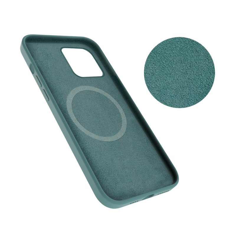 Maxgaurd Efficiente-Series iPhone 13  Magnetic Liquid Silicone case(Green)